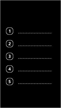 To do list one to five