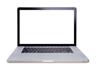 Notebook or laptop with empty space Isolated on white background, Laptop or notebook on white With clipping path