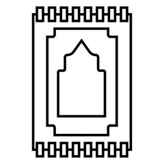 Praying mat linear icon vector