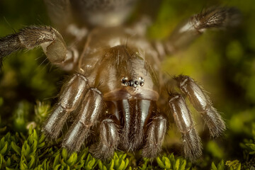 Fotografia macro de una pequeña araña