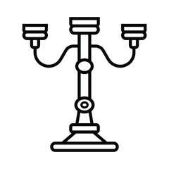 candlestick line icon vector illustration
