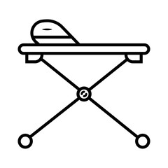 Ironing table icon line symbol