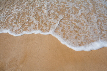 Fototapeta na wymiar Beautiful sandy beach with water in the Philippines