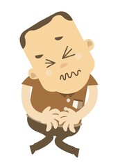 Man with tummy ache