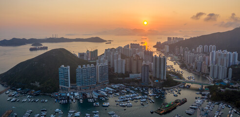 Aberdeen Harbor in Hong Kong