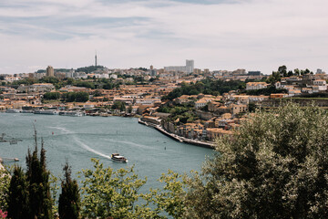Porto/Portugal-06.18.2019: beautiful view on sunny Porto, Portugal 