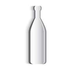 Paper cut out of a wine bottle