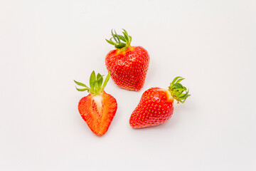 Sweet fresh strawberry isolated on white background