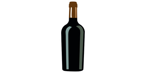 vector illustration of wine bottle