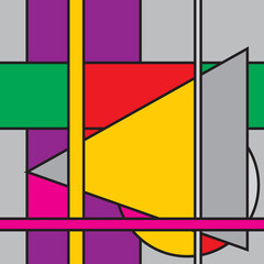 Abstract seamless colourful pattern geometric backgrounds vector design