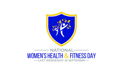 Vector illustration on the theme of national Women's health and fitness day observed each year on last Wednesday in September.