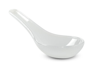ceramic spoon isolated on white background ,include clipping path