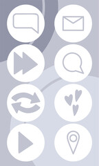 Highlights cover stories. Fashion cute set. For bloggers style frame.Technology set line icons. Luxury modern design.