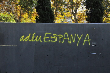 Catalan indy-movement protesting, Barceloa - obrazy, fototapety, plakaty
