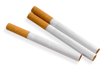 classic filter cigarettes isolated on white background