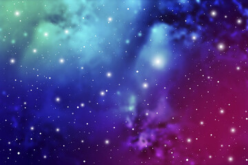 Obraz premium Astrology Mystic Galaxy Background. Outer Space. Vector Digital Illustration of Universe.