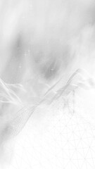 White abstract background. Hi tech network. Cyberspace grid. Outer space. Starry outer space texture. 3D illustration