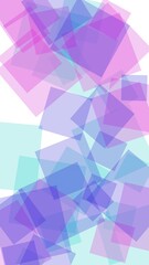 Multicolored translucent hexagons on white background. Vertical image orientation. 3D illustration