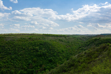 Fototapeta na wymiar Saharna Gorge near Monastery of Saharna, Republic of Moldova