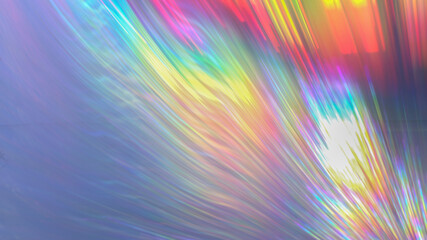 Obraz premium Transparent Rainbow refraction Glass. Holographic Rainbow foil
