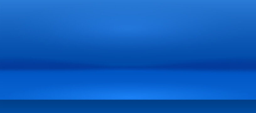 Realistic Blue Background. With well-drawn smooth gradients. Suitable layout for object presentation. Bright luxury space. It can also be a banner. Easy to edit and customize. Vector Illustrator EPS