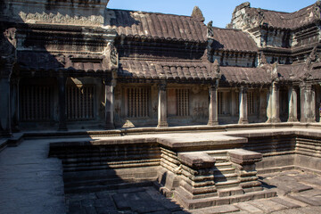 Part of Temple in Cambodia Doors View of Temple Entry 