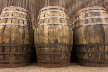 Row of barrels