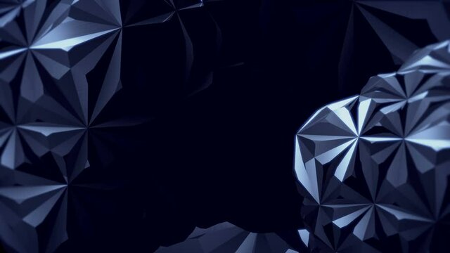 Dark Polygonal Triangles Background