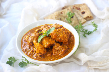 Butter chicken and roti  