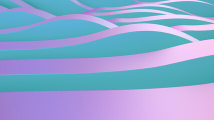 Abstract parametric lava. Neon or color foil. Wave lines background. Modern trend color surface. Futuristic landscape.