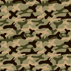 Fototapeta premium Army camouflage seamless vector pattern background