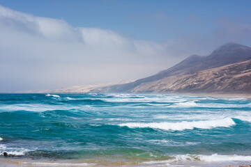 Nature poster. Beach and ocean