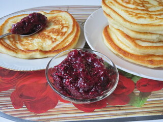 Thick pancakes - traditional Belarusian food