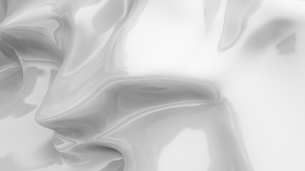 White smooth glossy abstract elegant liquid background. White lava, cream, latex, lacquer, varnish wave.