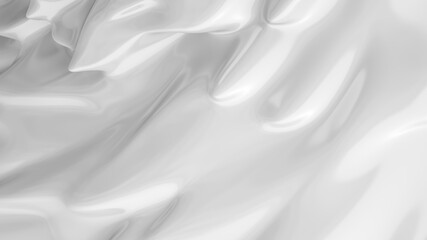 Fototapeta premium White smooth glossy abstract elegant liquid background. White lava, cream, latex, lacquer, varnish wave.