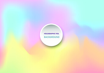 Abstract bright wavy holographic background for trendy design