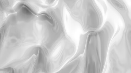 Fototapeta na wymiar White smooth glossy abstract elegant liquid background. White lava, cream, latex, lacquer, varnish wave.