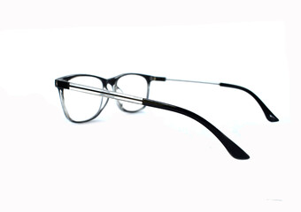glasses on white background