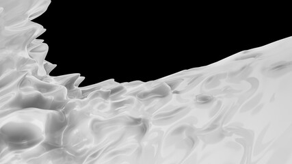 White smooth glossy abstract elegant liquid background. White lava, cream, latex, lacquer, varnish wave.