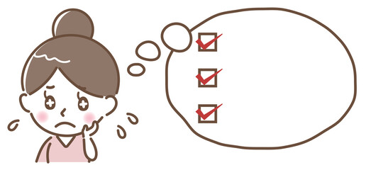 悩む　人　イラスト