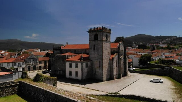 Flying around the century old church in town