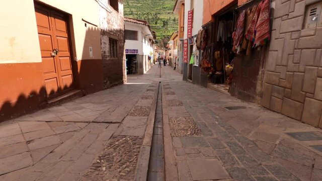 POV Down Peru Alley Street, Cusco, South America