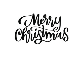 Merry Christmas hand lettering/ calligraphy vector