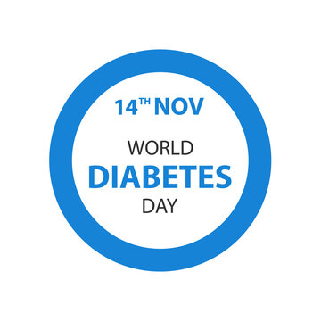 14th November - World diabetes day icon. Awareness day clipart image isolated on white background