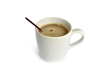 cup of coffee on white background