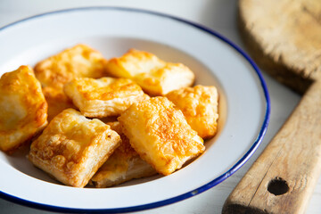 Hojaldre with grilled cheese delicious snacks