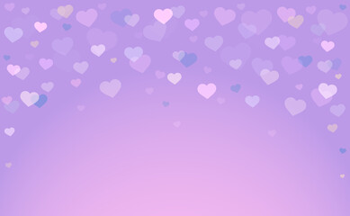 Beautiful background with hearts. Valentine's Day. Romantic background. Scenery for the holiday of love. Vector illustration