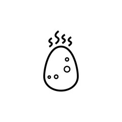 Rotten egg outline icon. Clipart image isolated on white background
