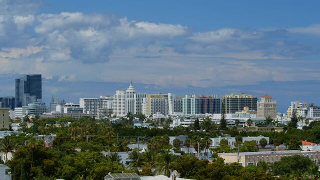 Aerial scene Miami Beach shot on Blackmagic 6k braw