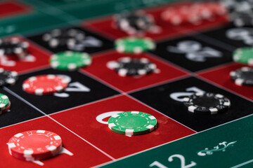 Fototapeta premium A Roulette table close up